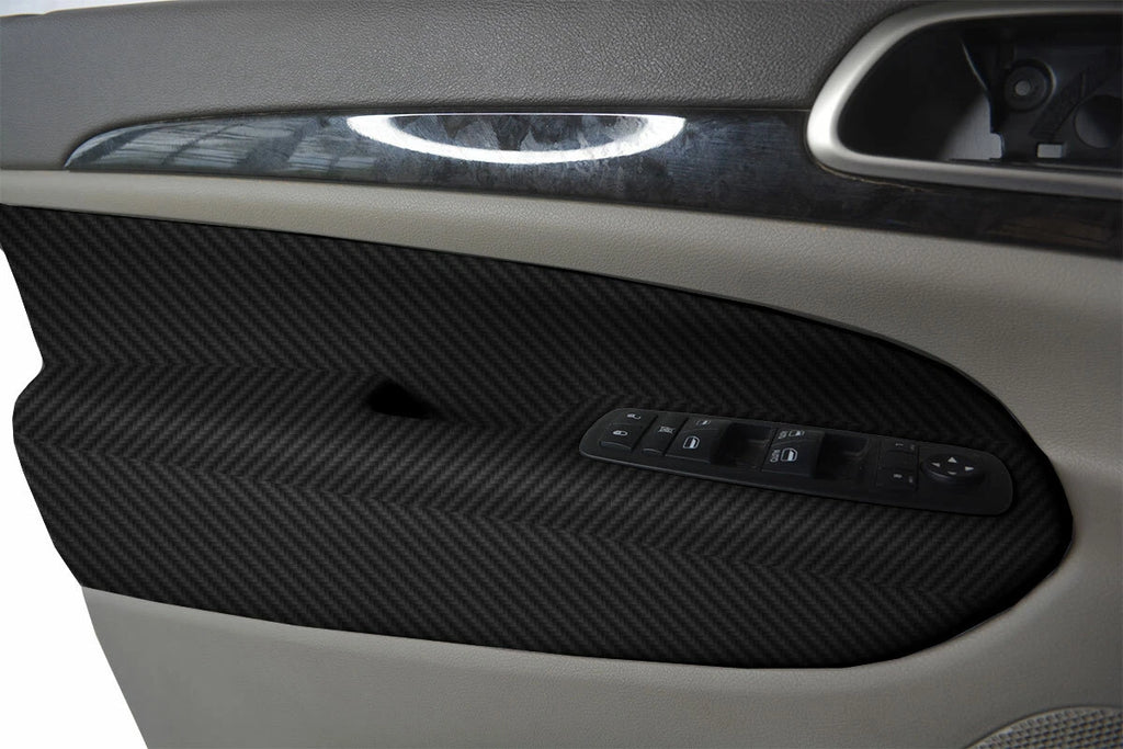 Carbon Fiber Front Insert Door Panel Cover for Jeep Grand Cherokee (2011–2019)
