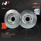 Front Drilled Brake Rotors & Ceramic Pads for Nissan Maxima (2000-2001)