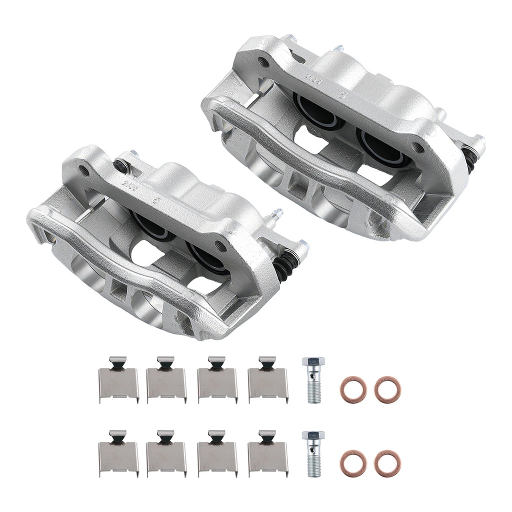 Set of 2 Front Brake Calipers with Bracket for Ford Expedition F-150 (2010–2021)