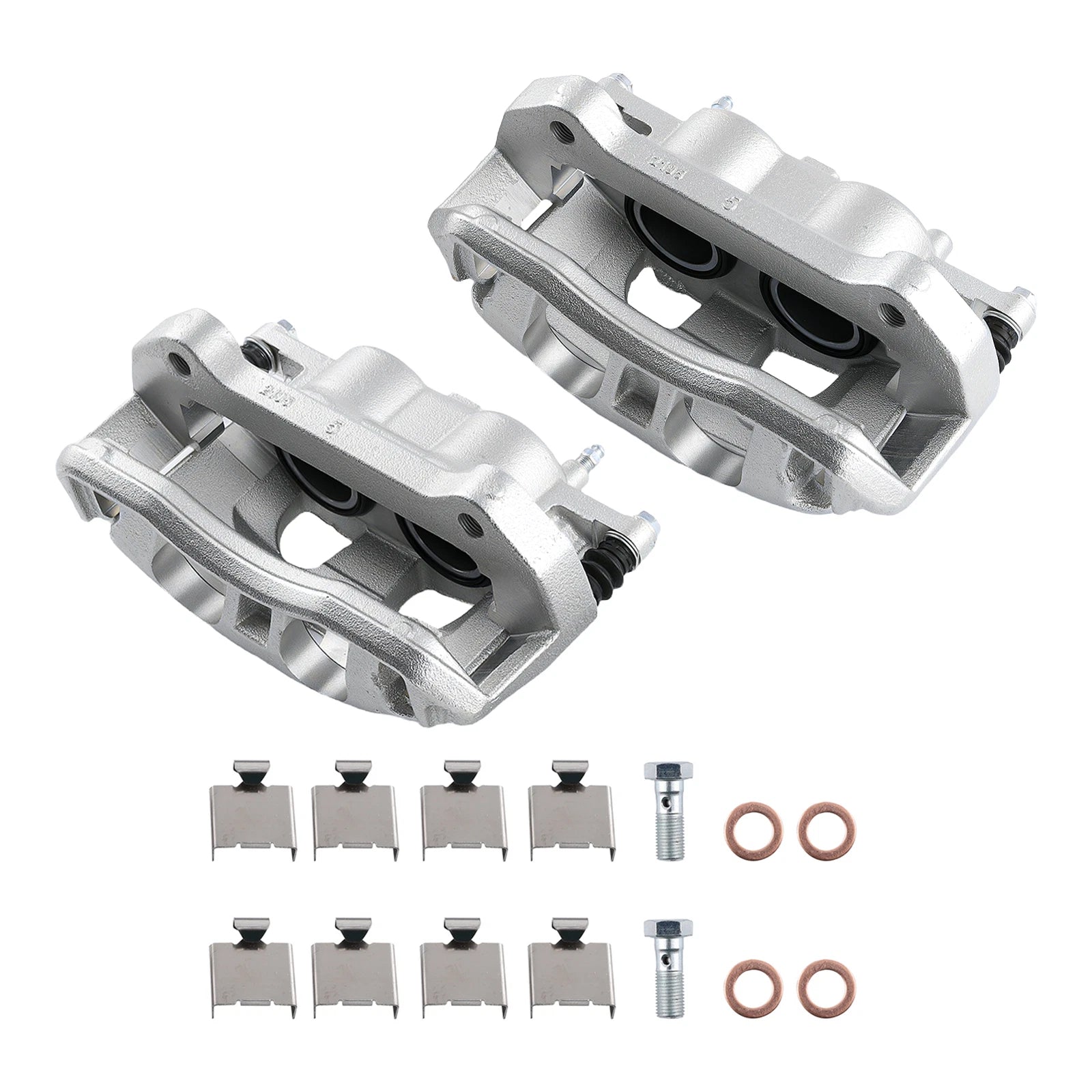 Set of 2 Front Brake Calipers with Bracket for Ford Expedition F-150 (2010–2021)
