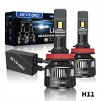 LED Headlight Bulbs Set of 2 for Bevinsee V45 H9 H11 H8 (6000K 22000LM 120W)