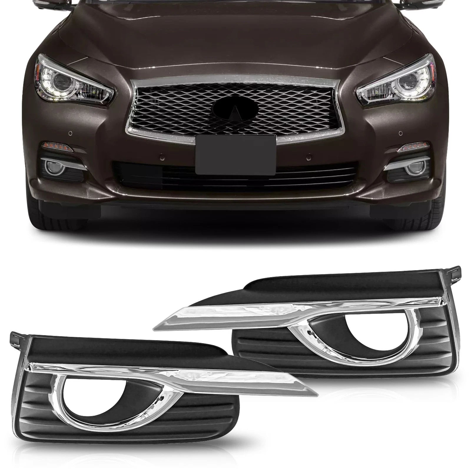 Fog Light Cover Grill Trim for Infiniti Q50 (2014–2017)