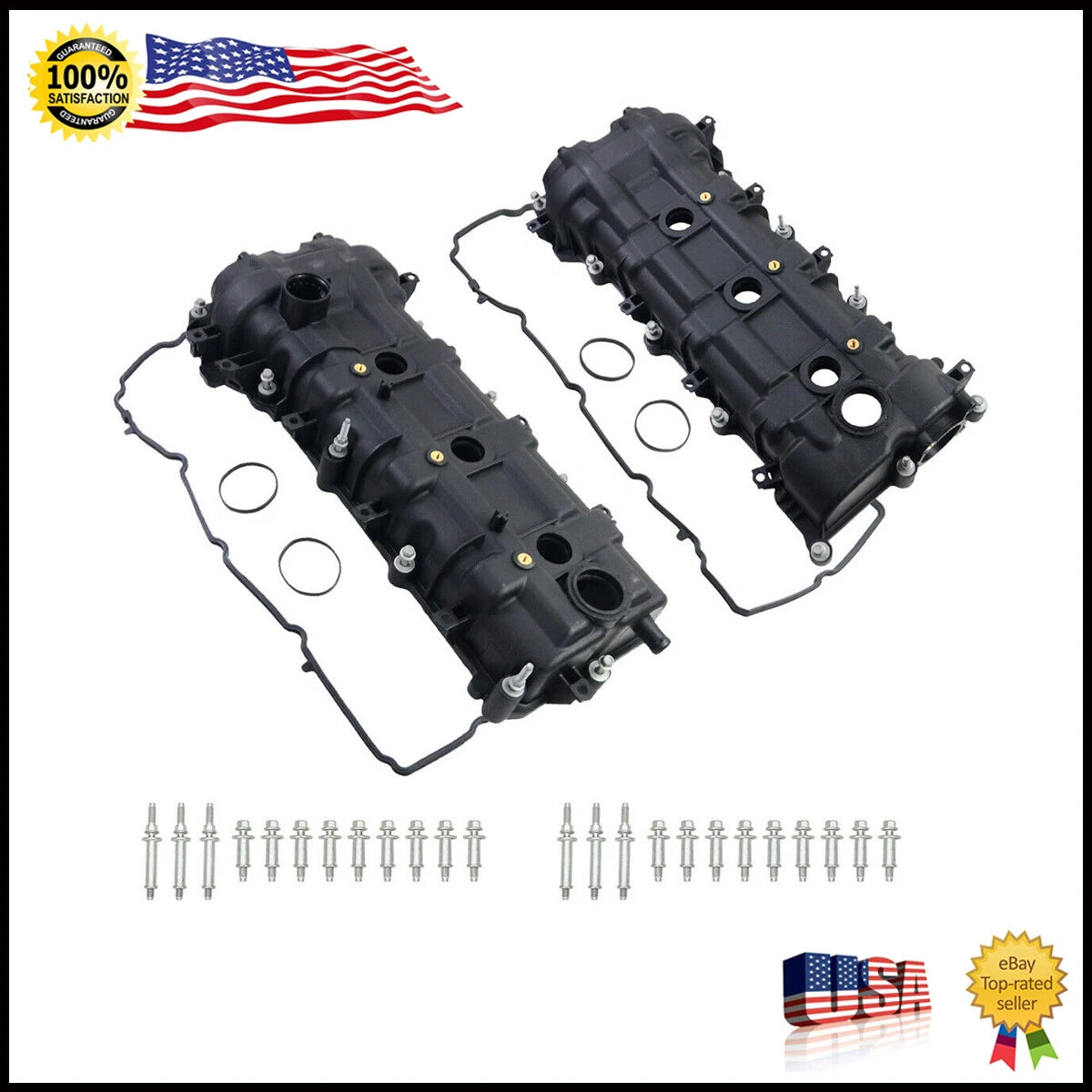 Pair Valve Covers with Gaskets for Chrysler Dodge Jeep Ram 3.6L (2011–2019)