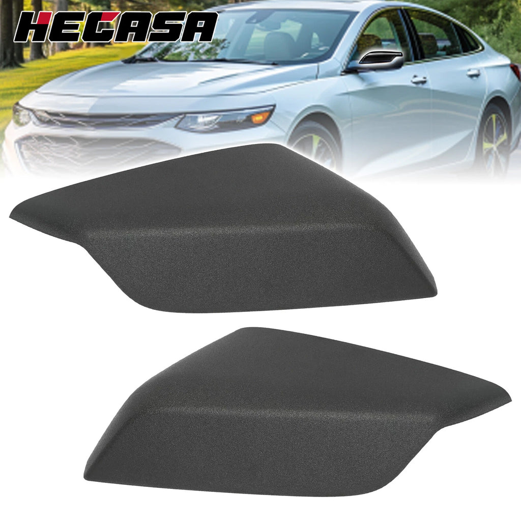 Set of 2 Black Mirror Cover Caps for Chevy Malibu (2016–2020)
