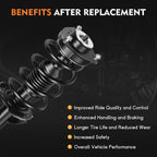 2X Complete Struts Shocks Springs & Mount for Volkswagen Beetle (2012-2013)