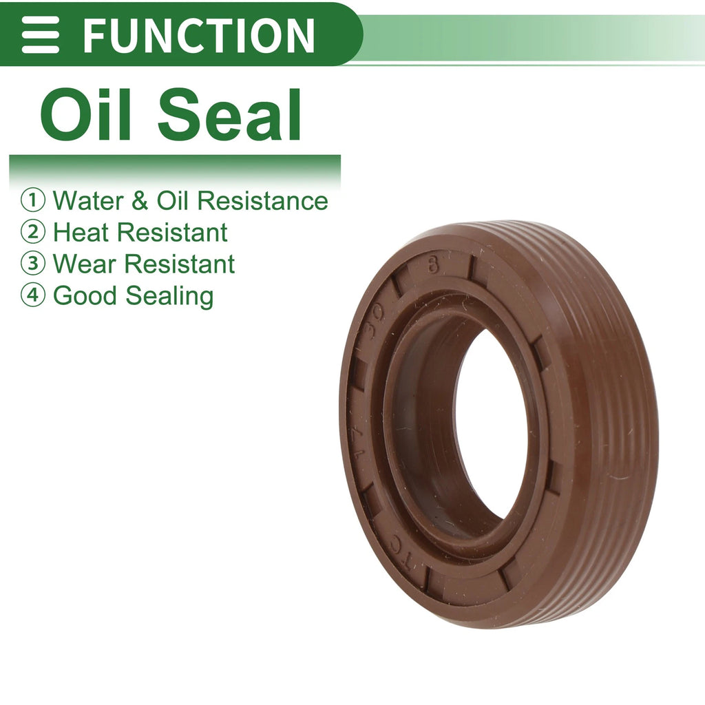Oil Seal FKM Rubber 17x30x8mm for Various Models (5 Pcs)