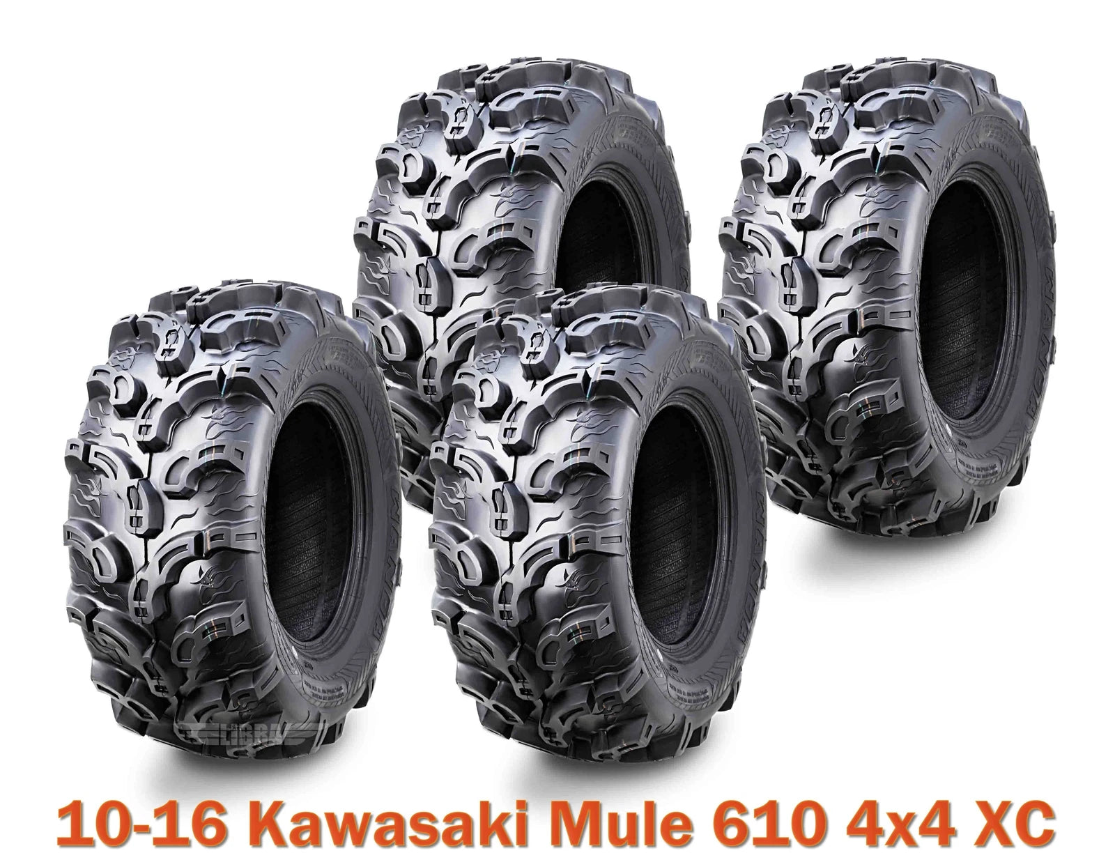 Set of 4 ATV Tires 26x9-12 for Kawasaki Mule 610 4x4 XC (2010–2016)