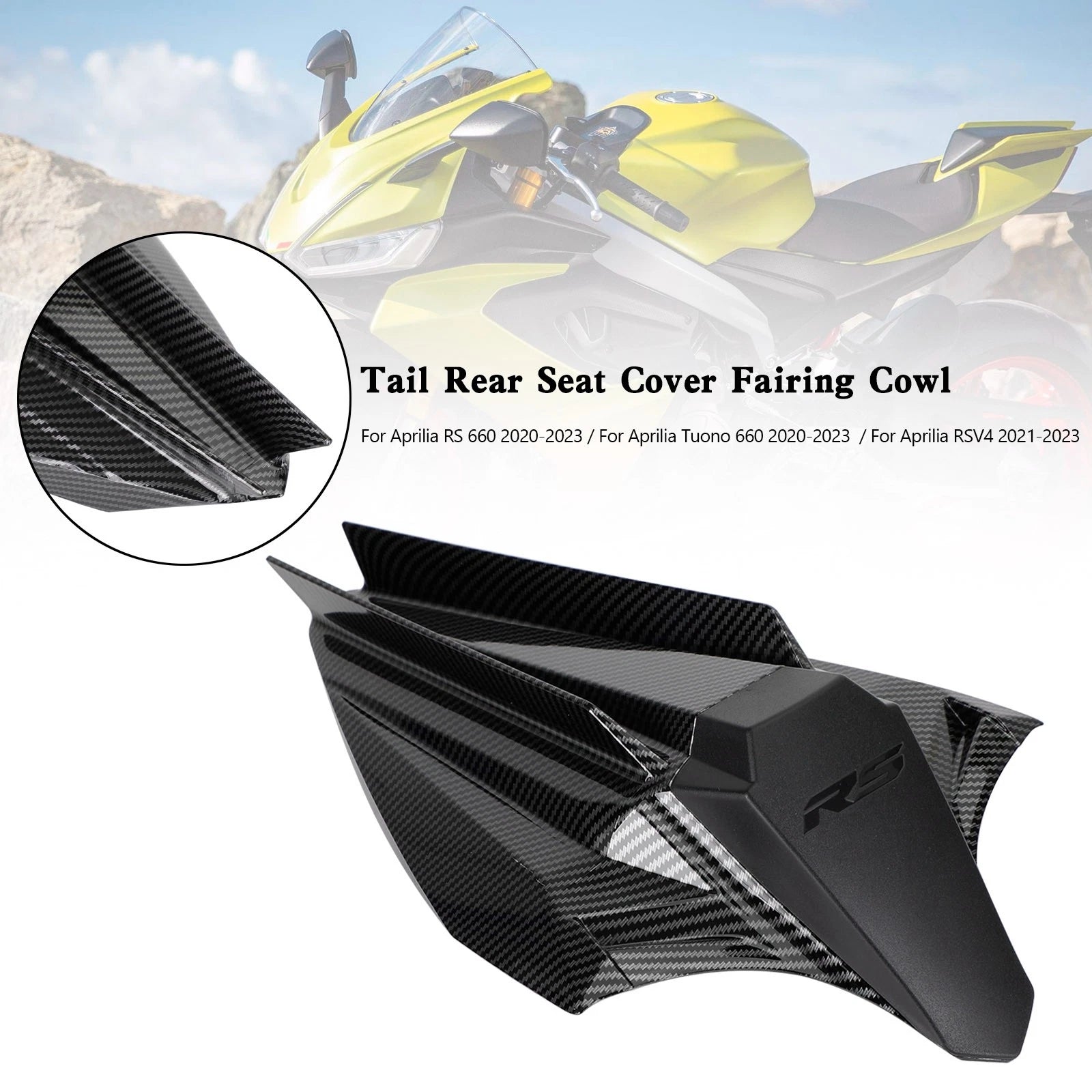 Rear Seat Cover Fairing Cowl for Aprilia RS 660 Tuono 660 (2020–2025) Carbon