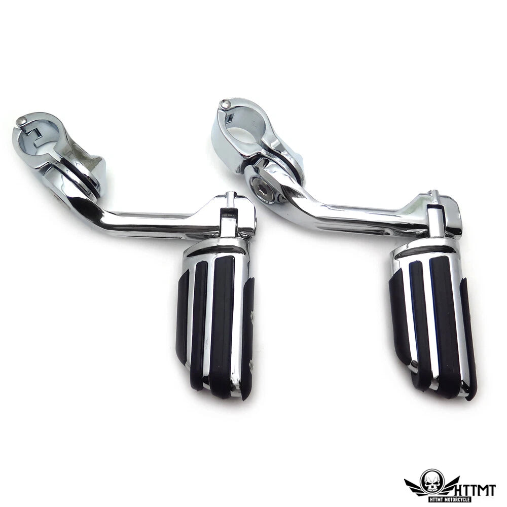 Chrome 5" Long Foot Peg Kit for Yamaha Roadstar, Honda Goldwing