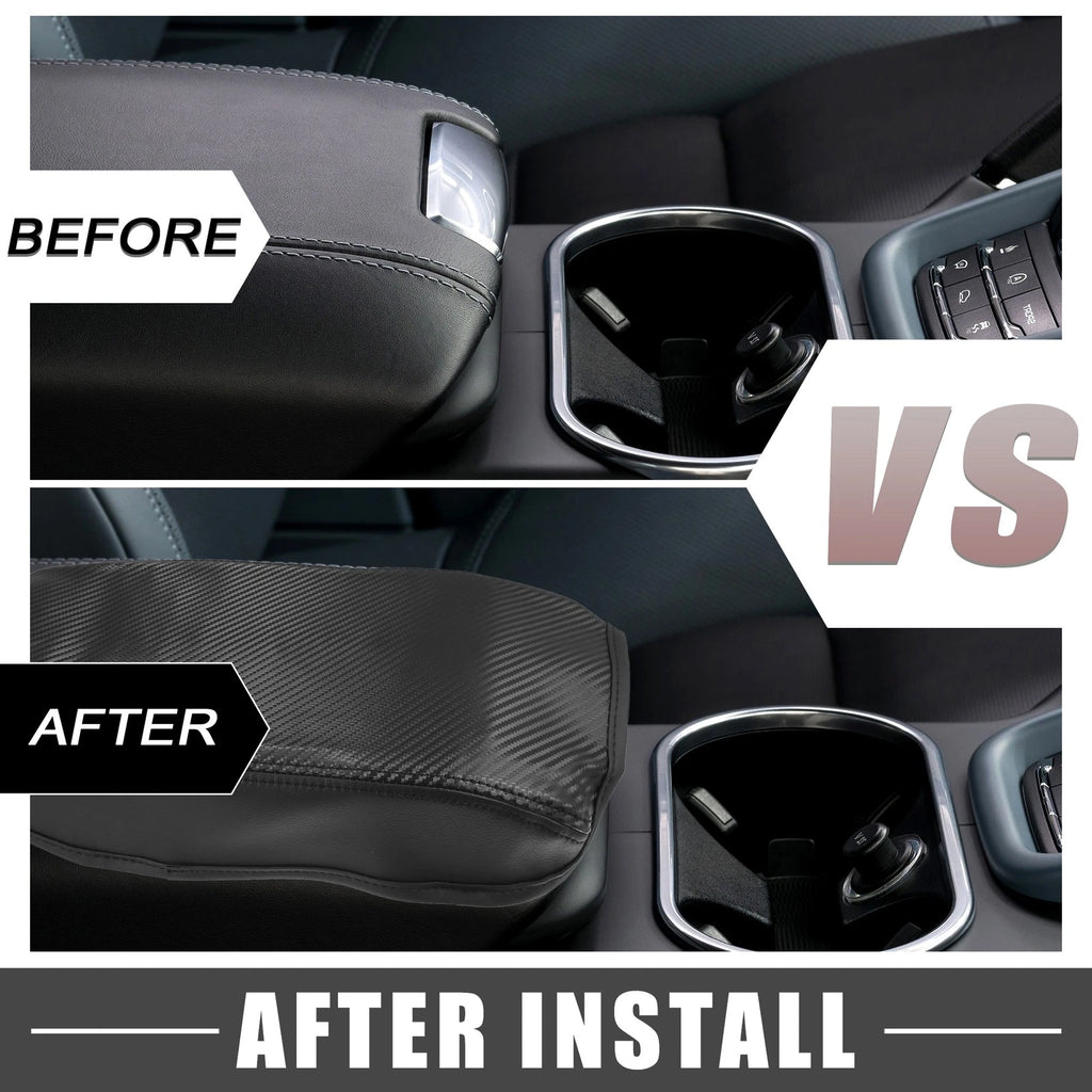 Center Console Armrest Cover for Toyota Camry (2007–2011) Faux Leather Black
