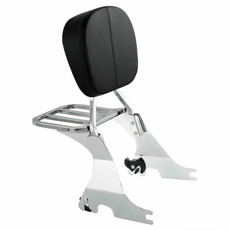Sissy Bar Backrest Luggage Rack for Harley Sportster XL883 XL1200 (2004–2021) Chrome