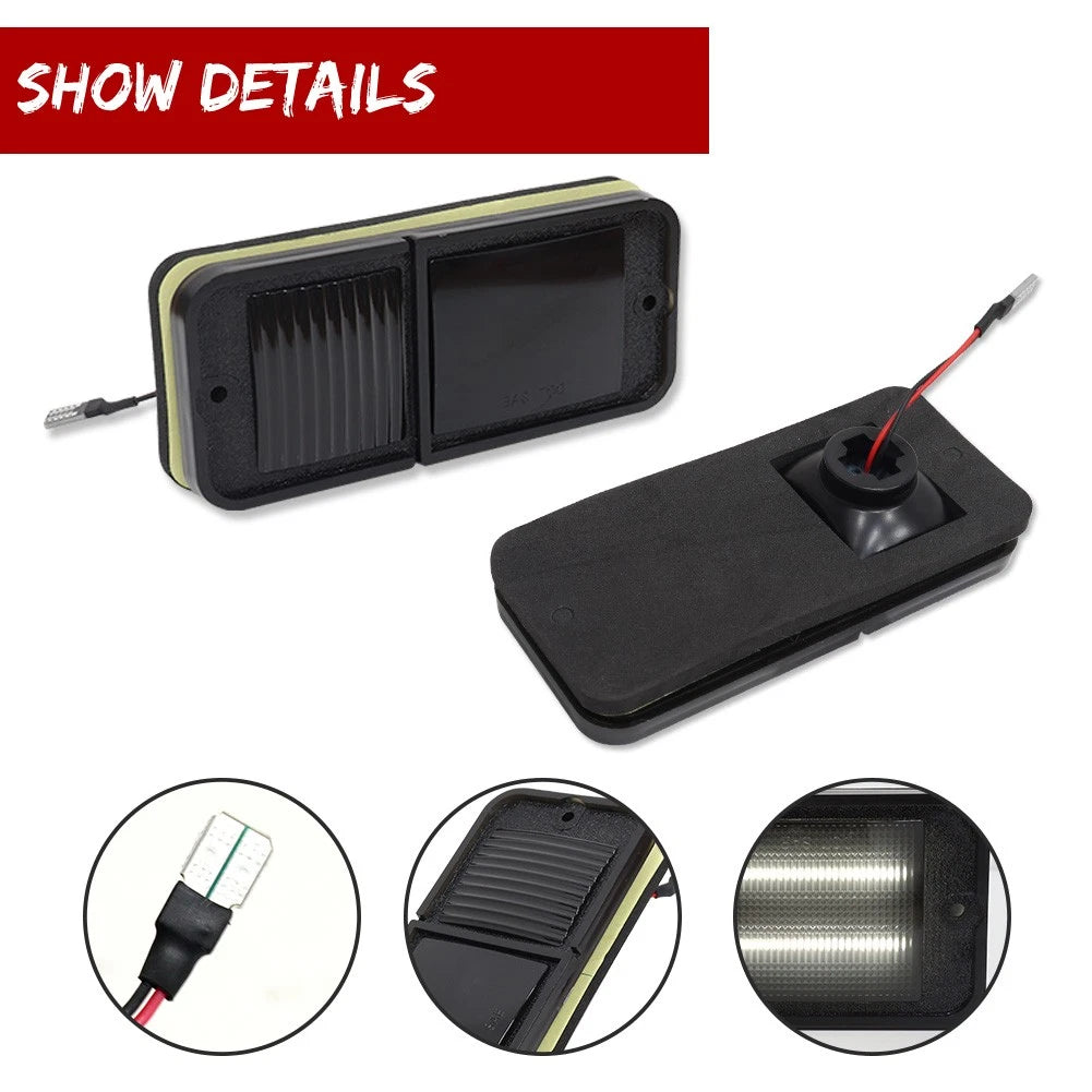 4X Smoke LED Side Marker Lights for Chevy GMC C/K Trucks (1968–1972)