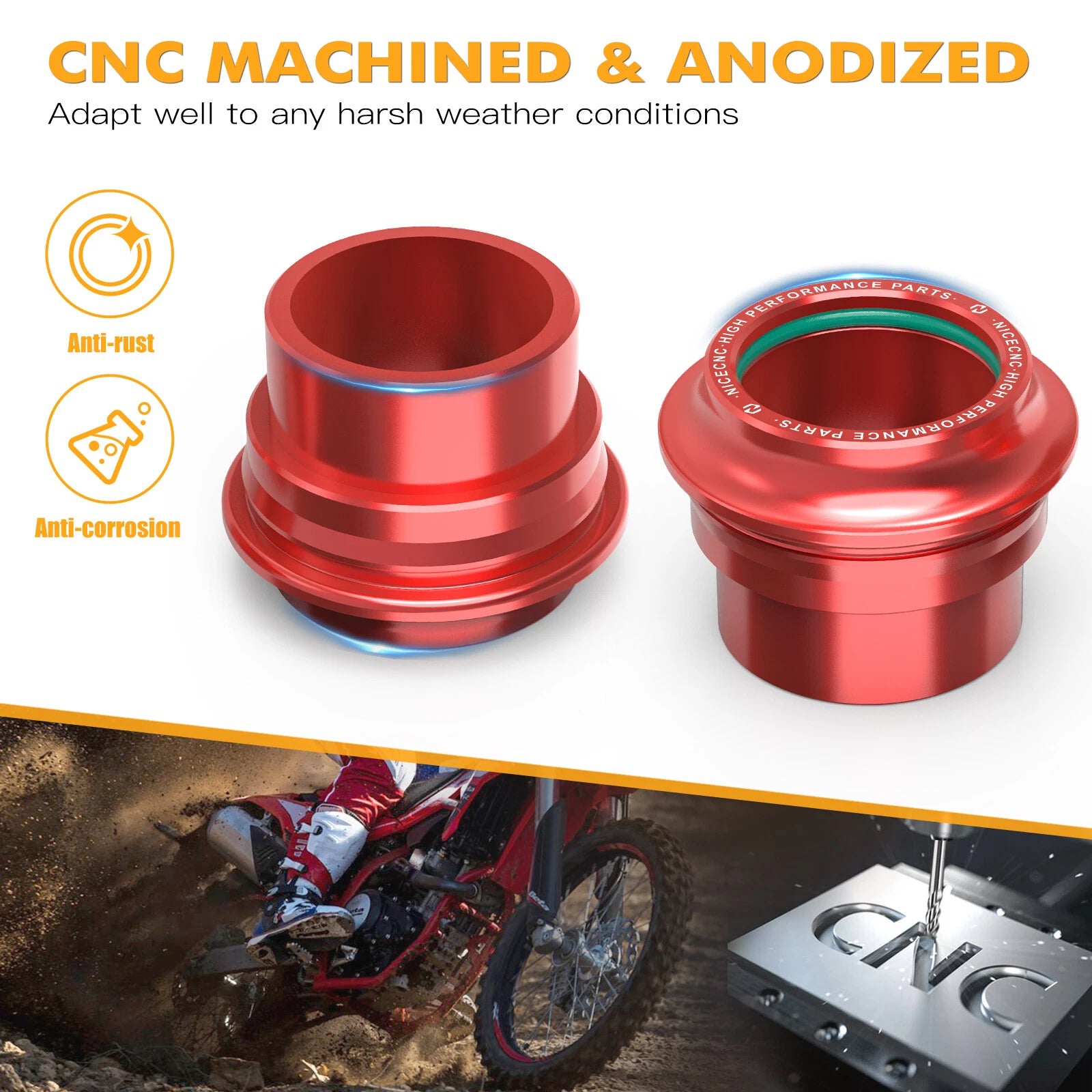 Set of 2 Wheel Spacers for Beta 125 250 300 350-520 RR-S RR (2013–2024)