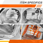 Amber Lens Front Bumper Fog Lights for GMC Yukon (2015–2018)
