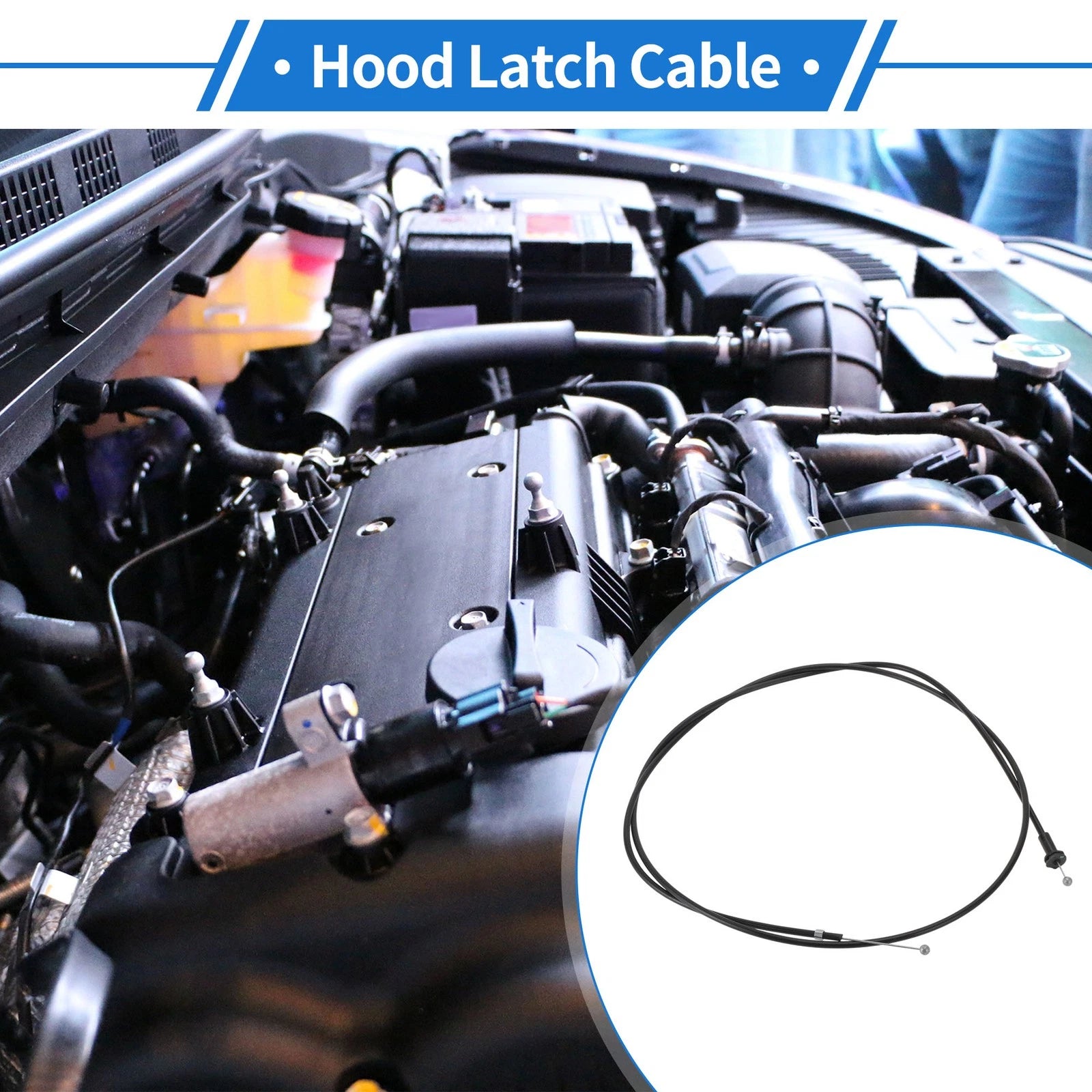 Hood Release Cable No.191823531 for Volkswagen Cabriolet (1985–1993)