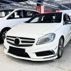Carbon Look Side Fin Canards Splitters for Mercedes-Benz A-Class AMG(2013–2015)