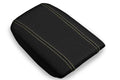 Leather Console Lid Armrest Cover for Volvo S80 (1999–2006) Black Beige Stitch
