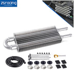 2X Universal Aluminum Remote Transmission Oil Cooler Radiator Kit