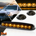 3Pcs Cab Roof Running Light Smoked Yellow LED for Silverado/Sierra (2002–2007)