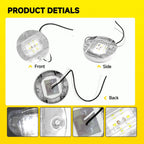 Set of 8 Round LED Courtesy Lights for Marine Boat