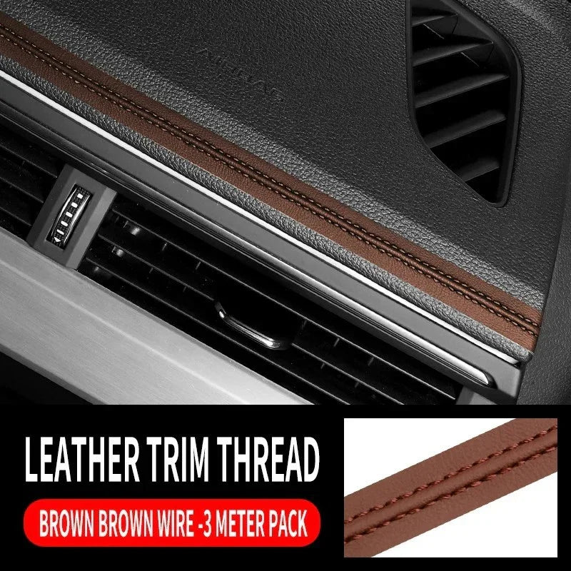 PU Leather Car Molding Trim Strip Door DIY Flexible Interior Sticker for Cars