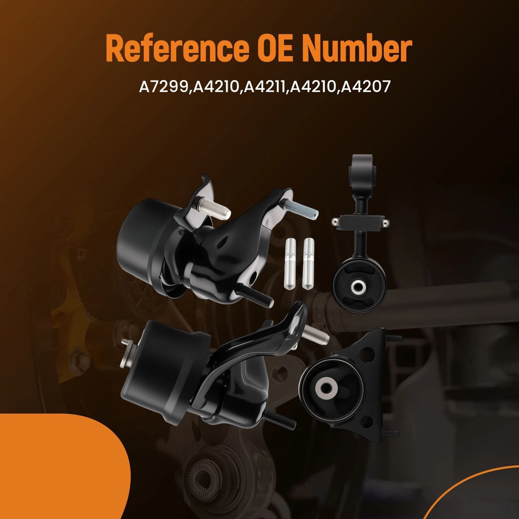 Set of 4 Engine Motor & Transmission Mounts for Toyota Highlander (2001–2003)
