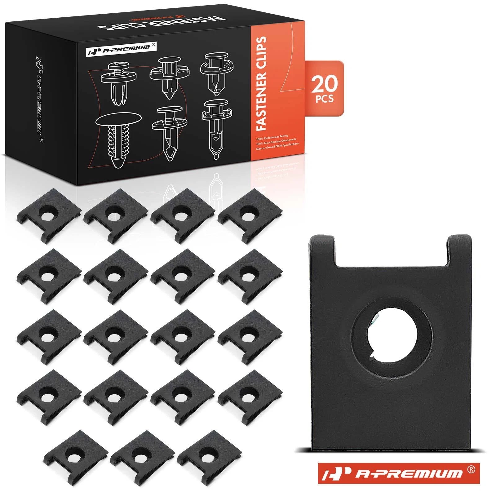Set of 20 Metal Spring U-Nut Retainer Clips for Chevy Astro (1990–2005)