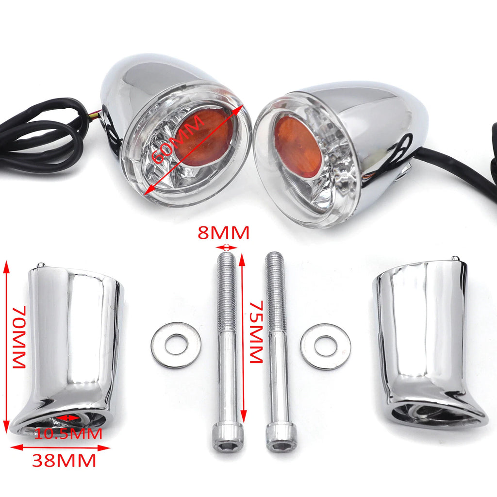 Clear LED Rear Running Brake Turn Signal Indicator Light for Harley XL 883 1200 (2004–2023)
