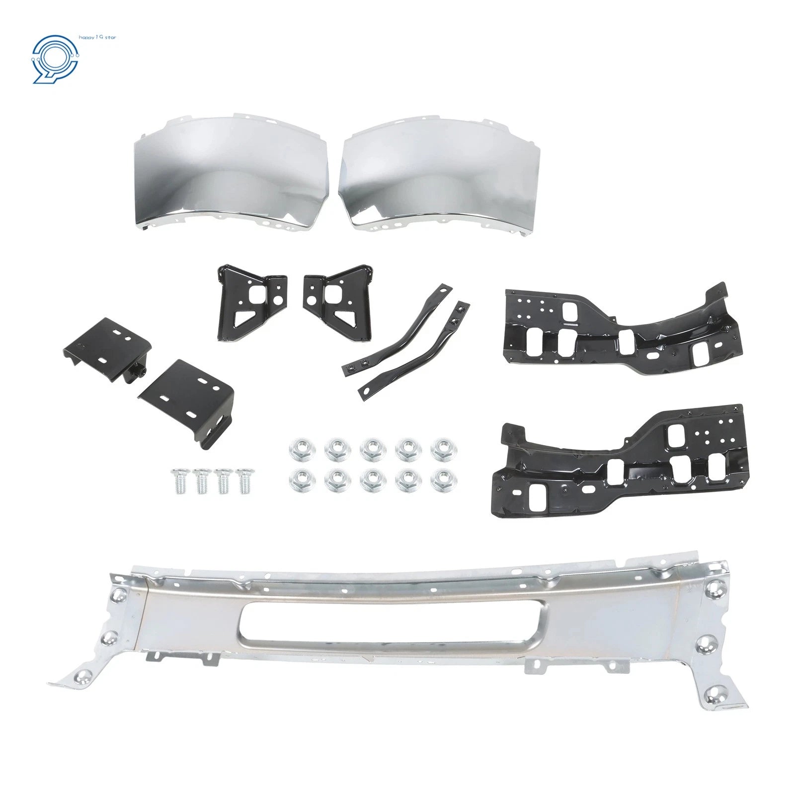 Chrome Front Bumper for Silverado 2500 (2011–2014) with 8pc Brackets