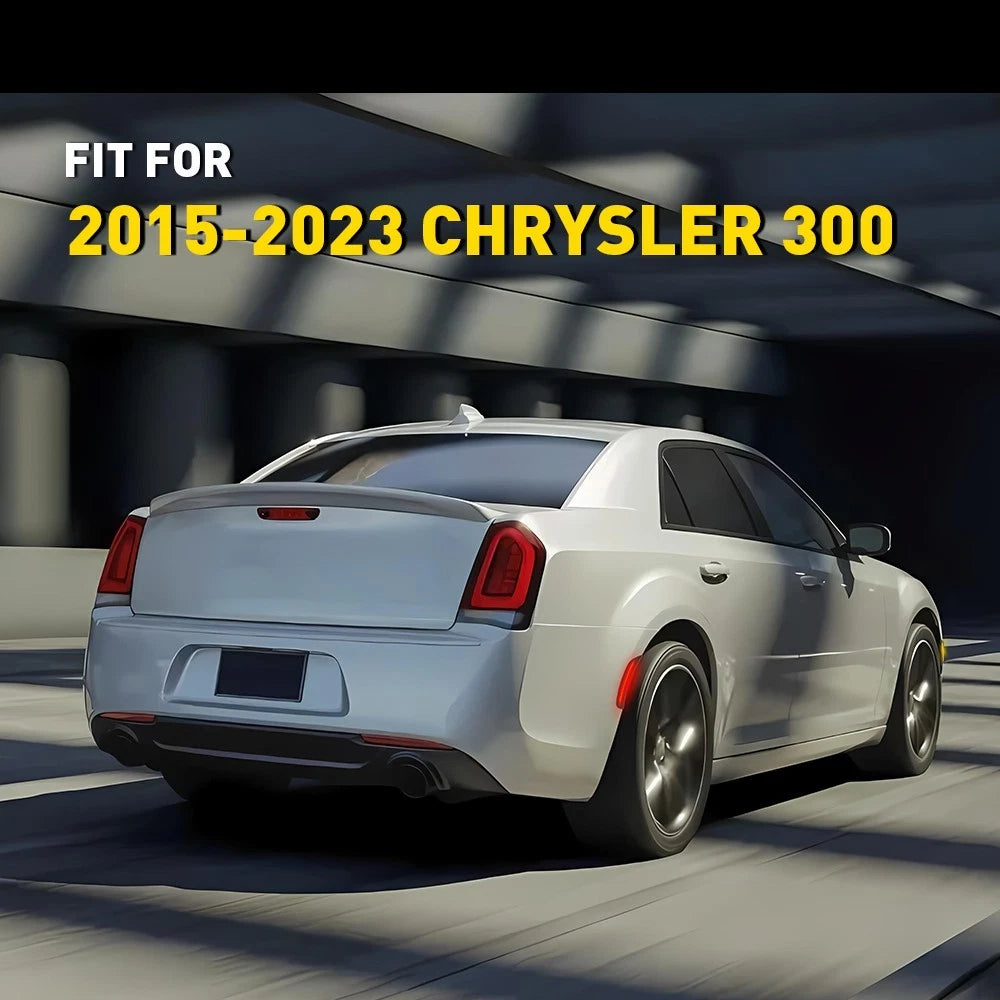 4X Front & Rear Bumper Side Marker Lights Amber/Red for Chrysler 300 (2015–2023)