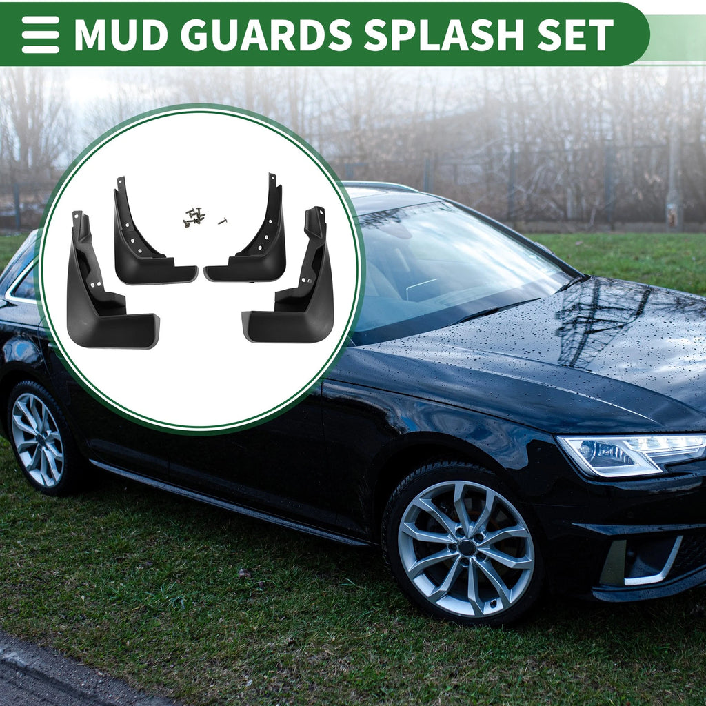 Set of 4 Mud Flaps for Audi A4 (Sedan) (2017–2018)