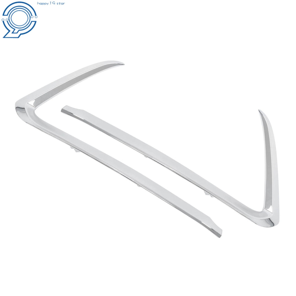 Set of 2 Chrome Bumper Fog Light Frame Trim Strips for Mazda CX-9 (2016–2022)