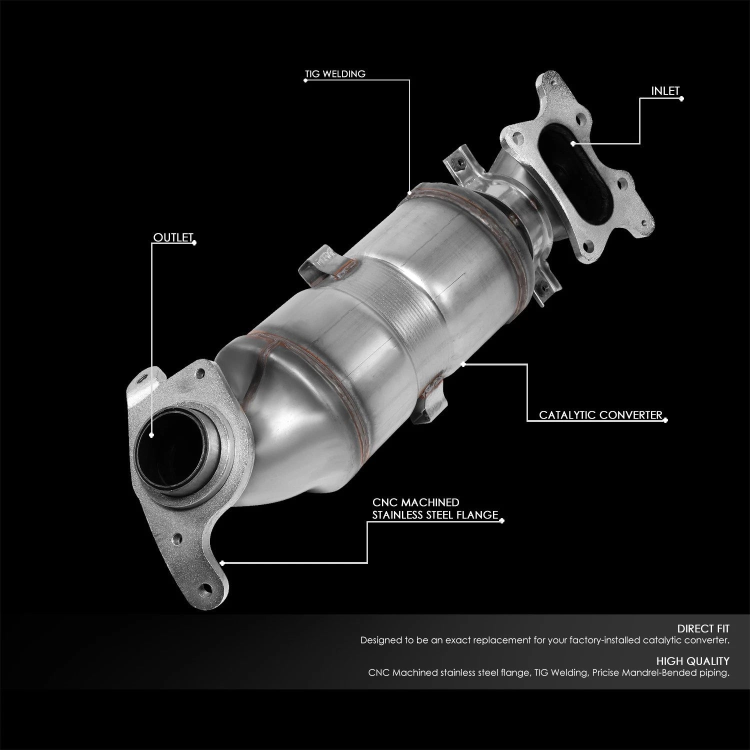 OE Style Catalytic Converter for Honda Civic (2006–2011)