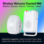 Wireless Motion Sensor Alarm Door Chime 1 x Detector & 1 x Receiver