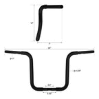 14" Rise 1-1/4" Black Ape Handlebar for Harley Sportster 883 1200 (2004-2023)