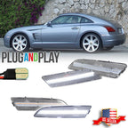 Clear LED Side Marker Lights for Chrysler Crossfire (2004–2008)