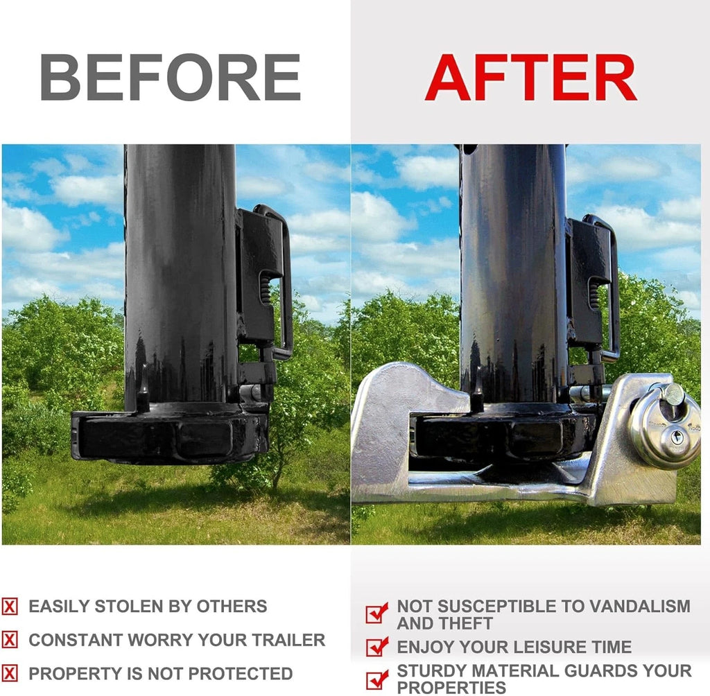 Gooseneck Trailer Lock for RVs (Black)