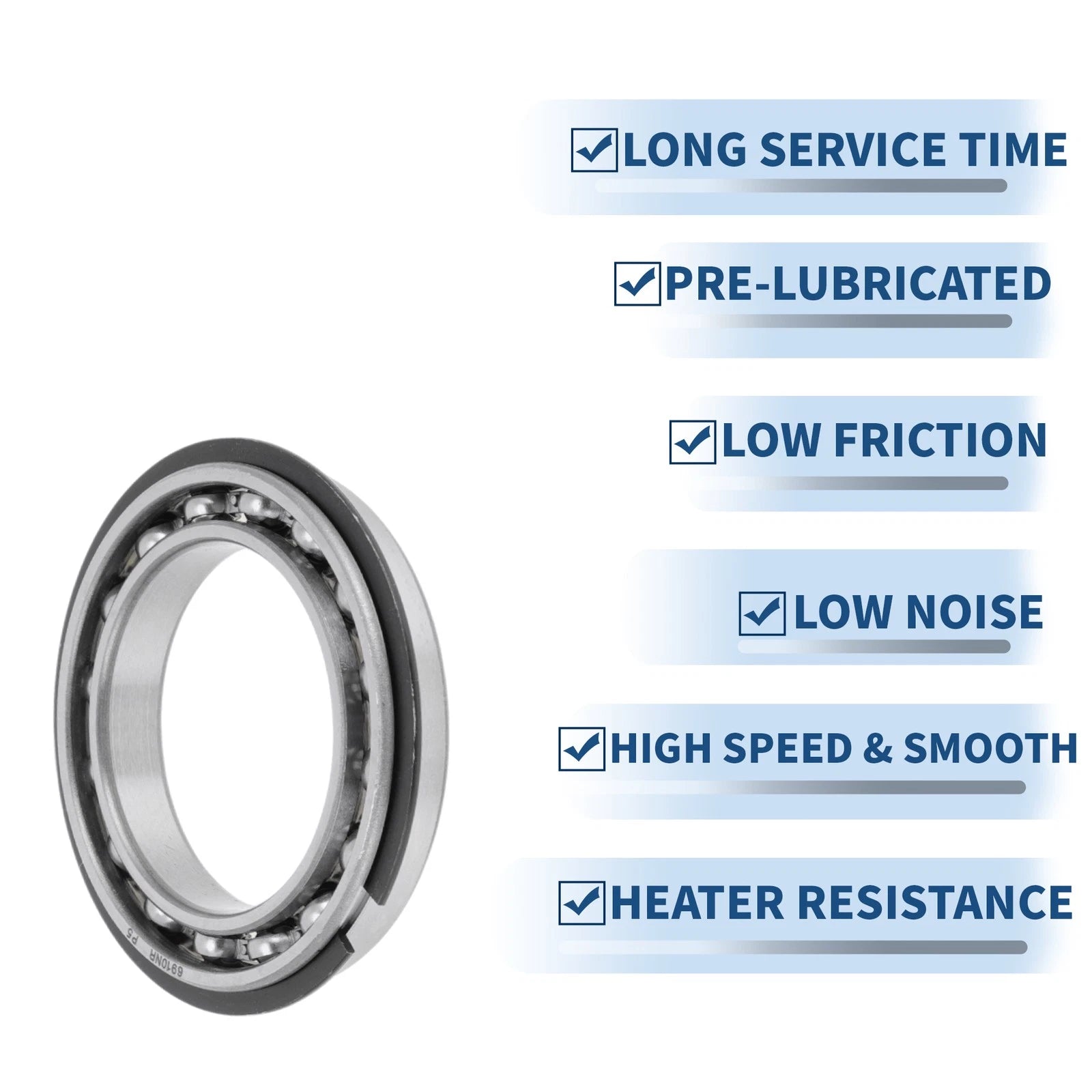 Deep Groove Ball Bearing P5 for Scooter Skateboard Wheel (50x72x12mm)