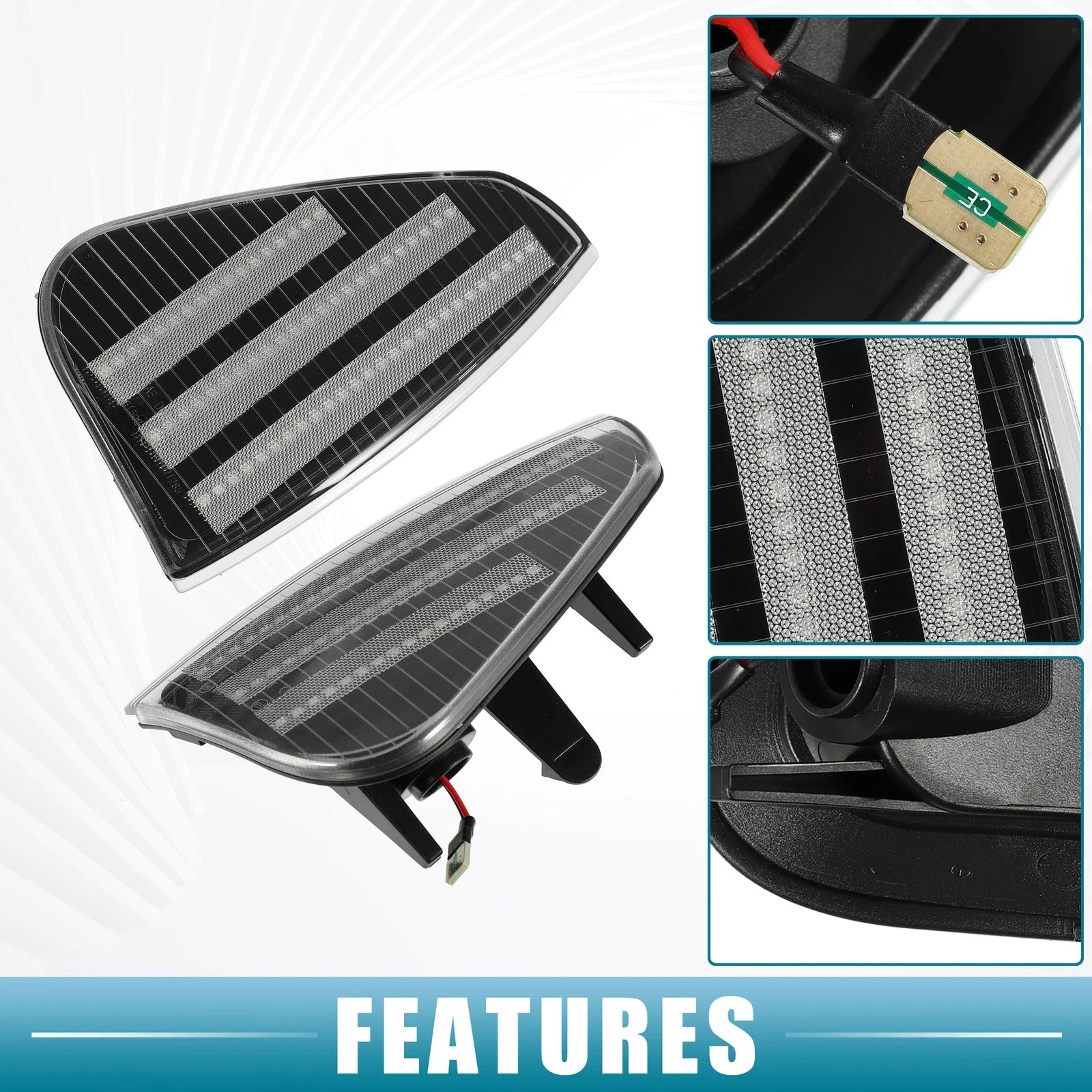 Pair LED Side Marker Lights 4806219AD for Dodge Charger (2011–2023)