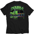 Double Vision Graphic T-Shirt for Big Rig Trucks (Black)