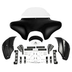 Batwing Fairing Windshield for Harley Softail, Yamaha V-Star 650, 1100