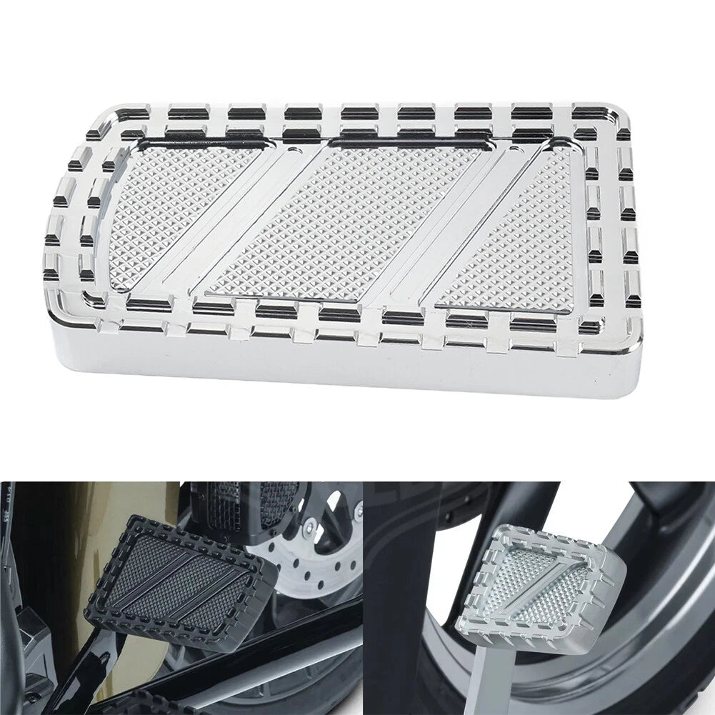 CNC Riot Brake Pedal Large Pad Cover for Harley Touring, Road King, Softail, Dyna