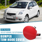 Front Bumper Tow Hook Cover 52127-0D908 for Toyota Yaris (2007–2010) Red