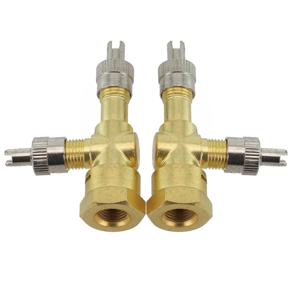TPMS Valve Tee Adapter / Pack of 2 / Long lasting for Motorcycles and Cars