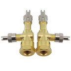 TPMS Valve Tee Adapter / Pack of 2 / Long lasting for Motorcycles and Cars