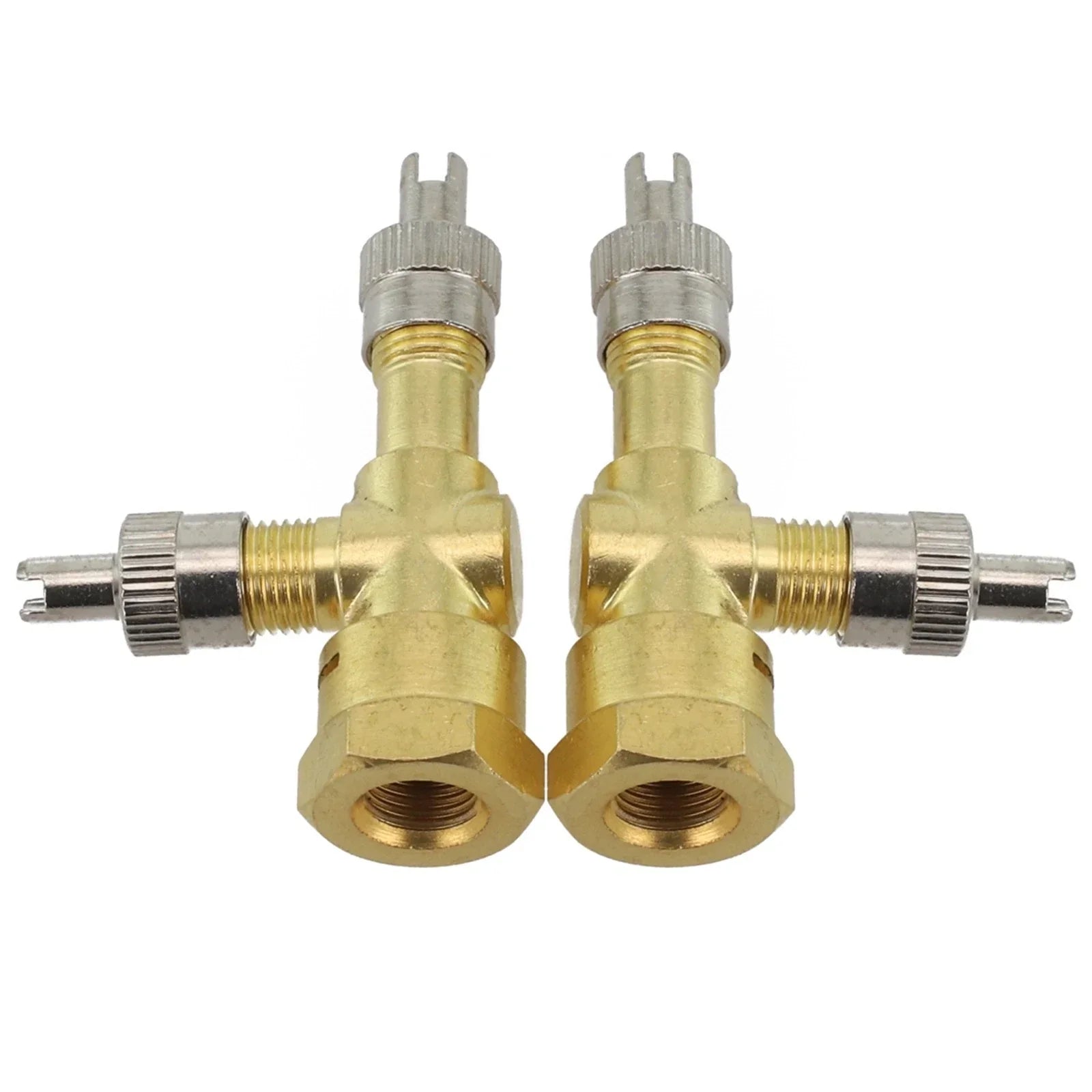 TPMS Valve Tee Adapter / Pack of 2 / Long lasting for Motorcycles and Cars