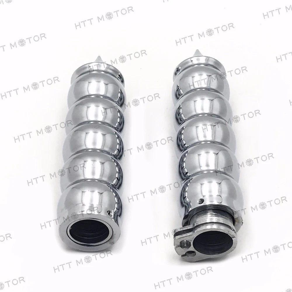 7/8" Chrome Motorcycle Handlebar Grip & Throttle Twist Tube for Custom Bikes