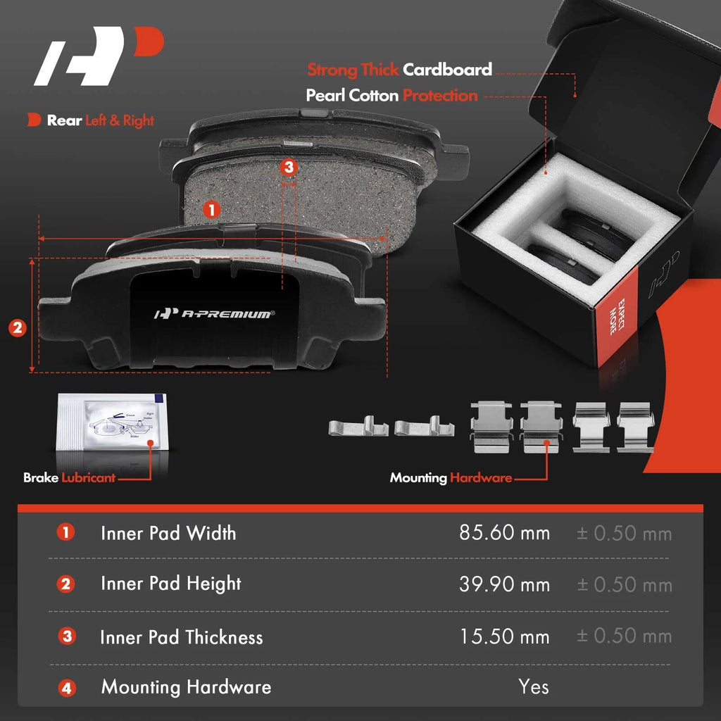 Rear Disc Rotor & Brake Pad Set for Dodge Avenger Jeep