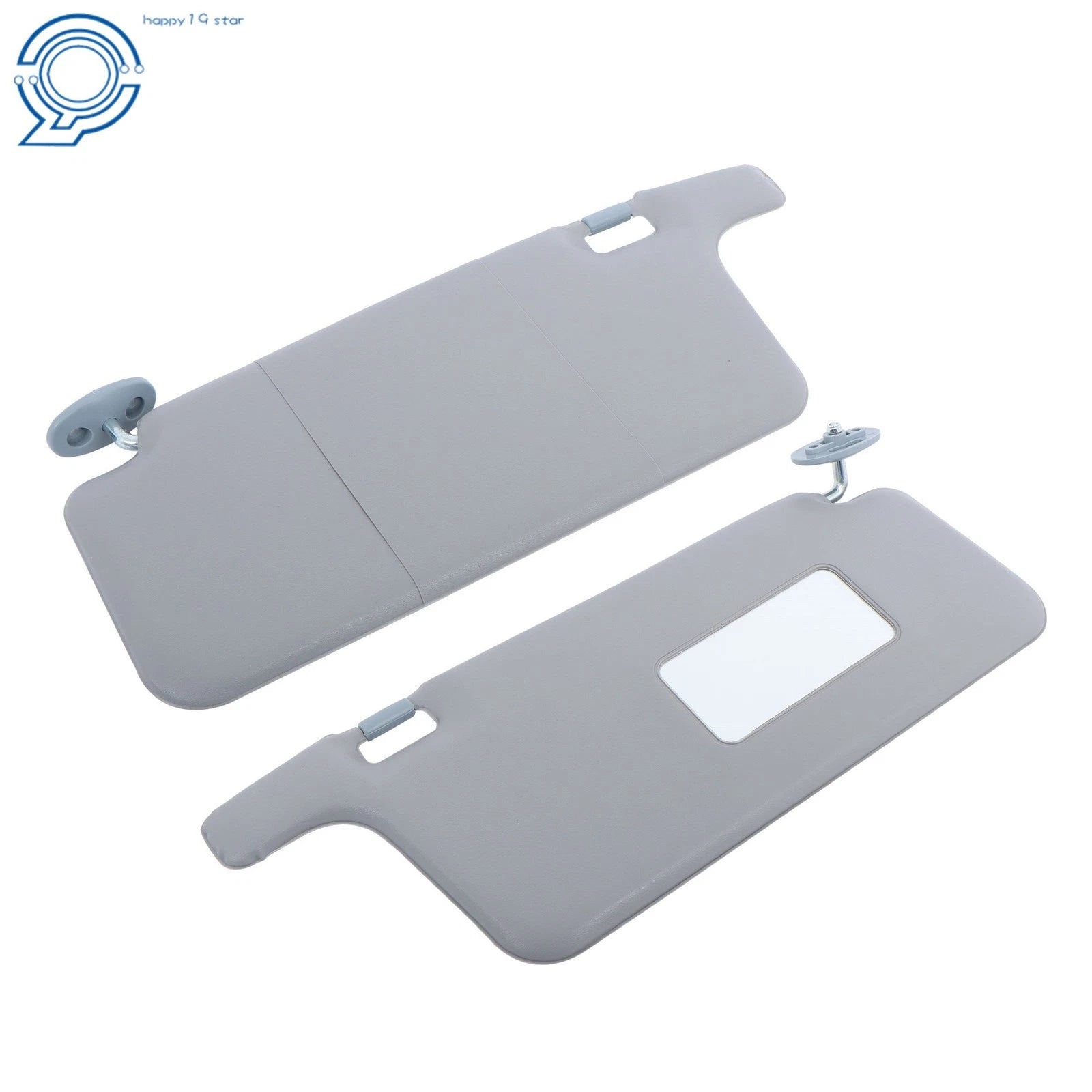 Set of 2 Sun Visors for Honda Civic (1996–2001) Gray with Mirror