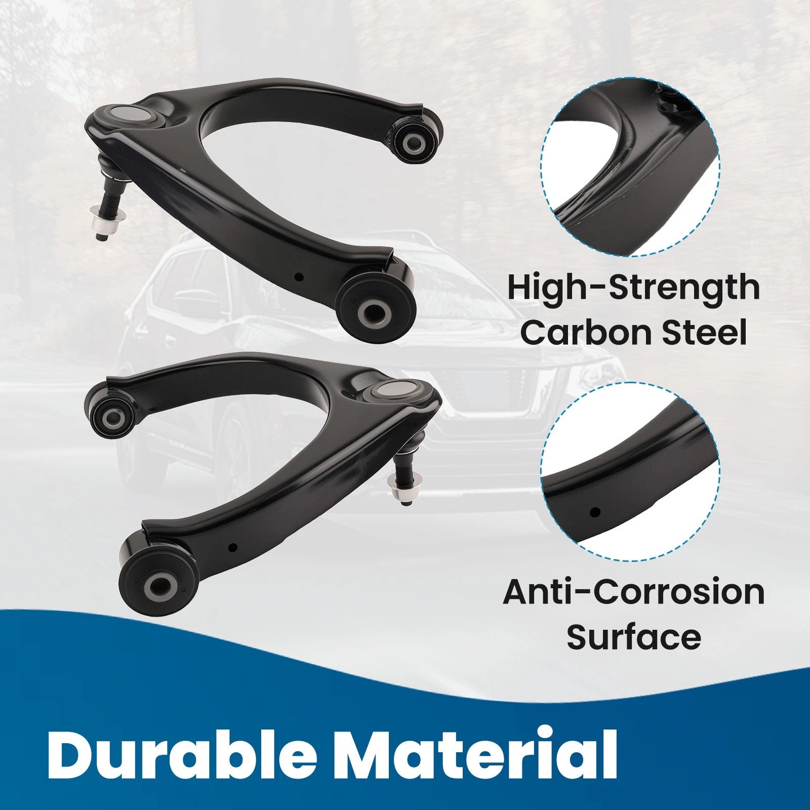 Front Control Arms with Ball Joints and Tie Rods for Dodge Ram 1500 (2009-2012)